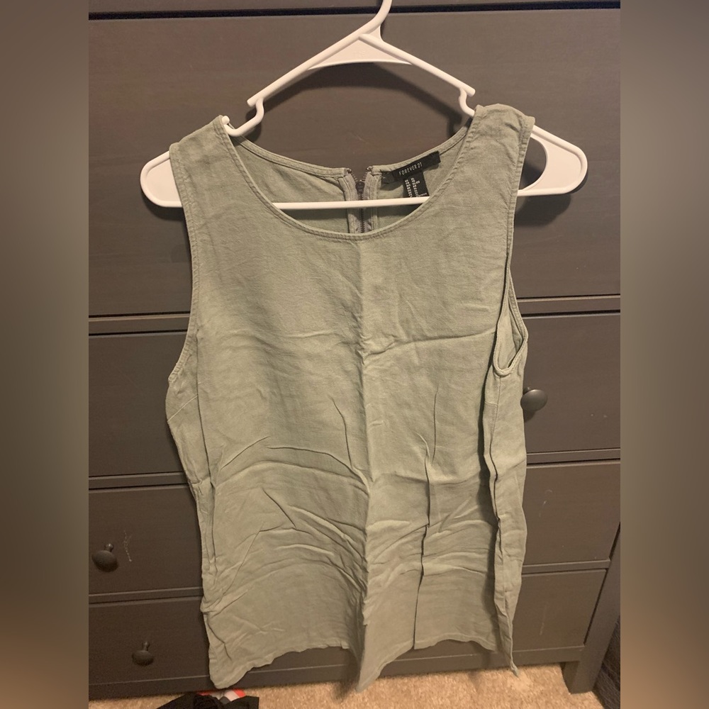 Green tank top mini dress